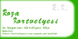 roza kortvelyesi business card