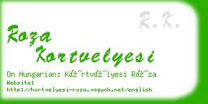 roza kortvelyesi business card